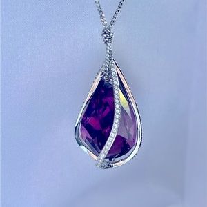 Authentic Swarovski Crystal Purple Necklace